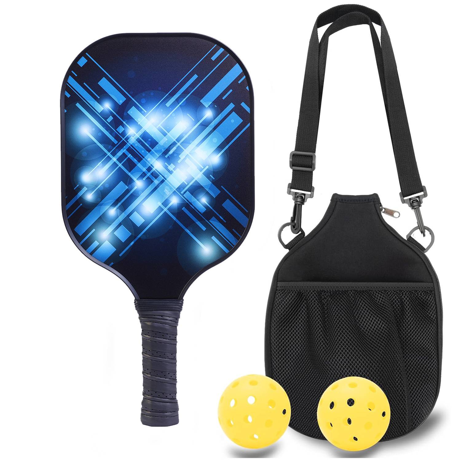 [Glass Fiber Piccoon racket] 1 shot+2 ball+1 storage backpack+kraft carton [Model 214]